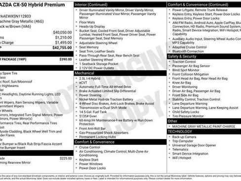 Used 2025 MAZDA CX-50 2.5 Hybrid w/ Weather Package image 6