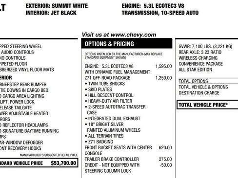 Used 2023 Chevrolet Silverado 1500 LT w/ Z71 Off-Road Package AWD/4WD image 18