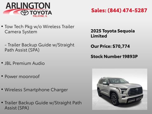 Used 2025 Toyota Sequoia Limited w/ Tow Technology Package image 3