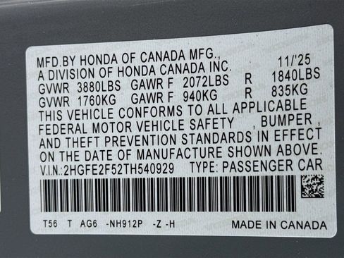 New 2026 Honda Civic Sport image 29