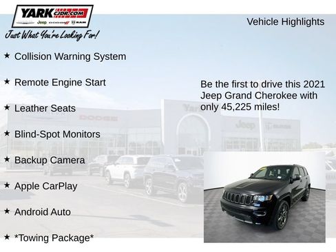 Certified 2021 Jeep Grand Cherokee Limited w/ Quick Order Package 28K 80th AWD/4WD image 13