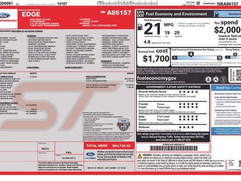 Used 2022 Ford Edge ST w/ Equipment Group 401A AWD/4WD image 28
