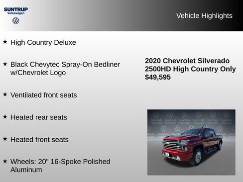 Used 2020 Chevrolet Silverado 2500 High Country w/ Z71 Off-Road Package image 16