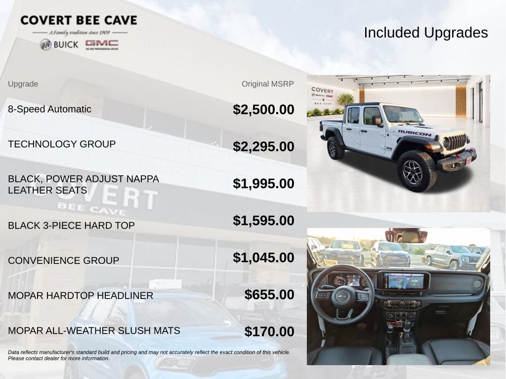 Used 2024 Jeep Gladiator Rubicon w/ Technology Group AWD/4WD image 13