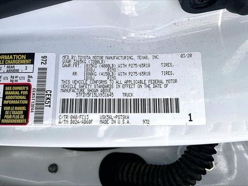 Used 2020 Toyota Tundra SR5 w/ SR5 Upgrade Package AWD/4WD image 34