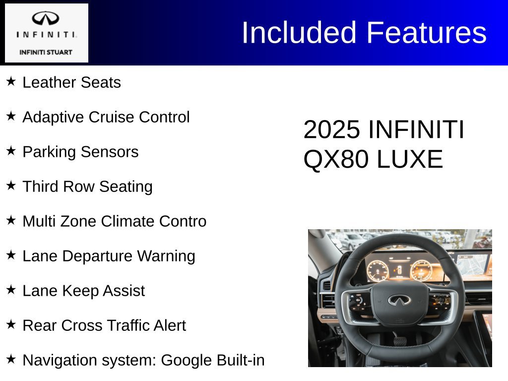 Certified 2025 INFINITI QX80 Luxe RWD image 3