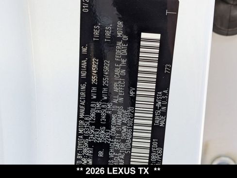 New 2026 Lexus TX 500h AWD w/ Technology Package image 30