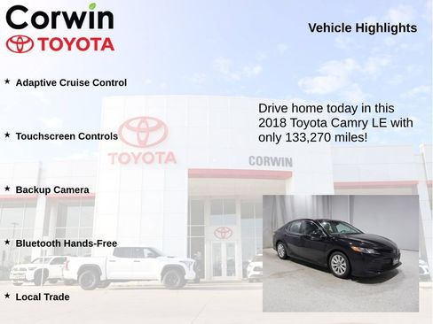 Used 2018 Toyota Camry LE FWD image 6
