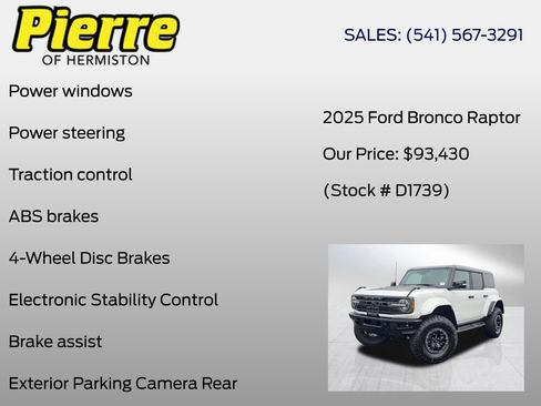 New 2025 Ford Bronco Raptor AWD/4WD image 12