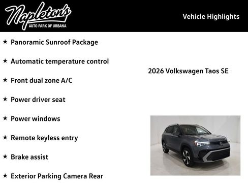 New 2026 Volkswagen Taos SE AWD/4WD image 15