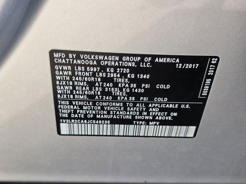 Used 2018 Volkswagen Atlas SE AWD/4WD image 23