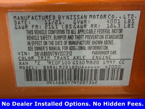 Used 2022 Nissan Sentra SR w/ Electronics Package FWD image 34