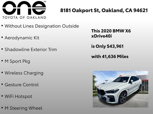 Used 2020 BMW X6 xDrive40i w/ M Sport Package AWD/4WD image 9
