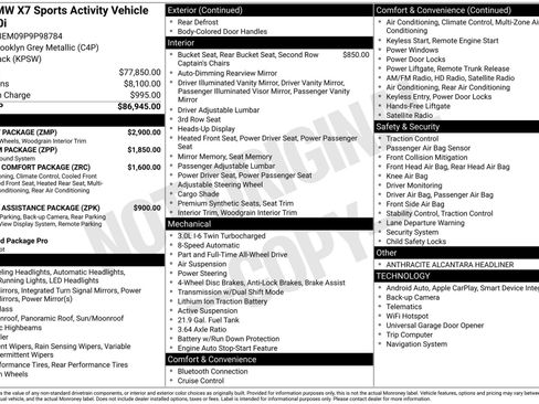 Used 2023 BMW X7 xDrive40i w/ M Sport Package AWD/4WD image 46