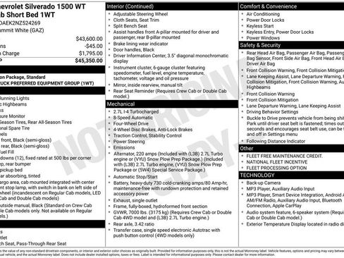Used 2022 Chevrolet Silverado 1500 W/T AWD/4WD image 32