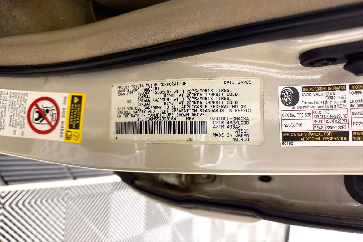 Used 2005 Lexus LX 470 4WD image 31