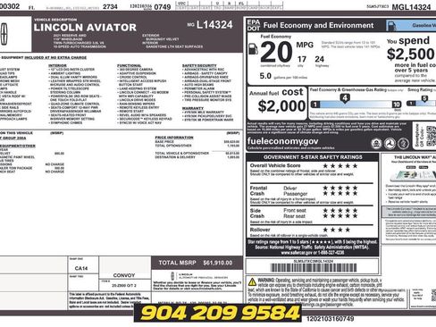 Used 2021 Lincoln Aviator Reserve w/ Class IV Trailer Tow Package AWD/4WD image 42