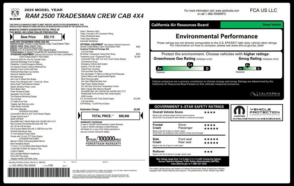 Certified 2025 RAM 2500 Tradesman AWD/4WD image 1