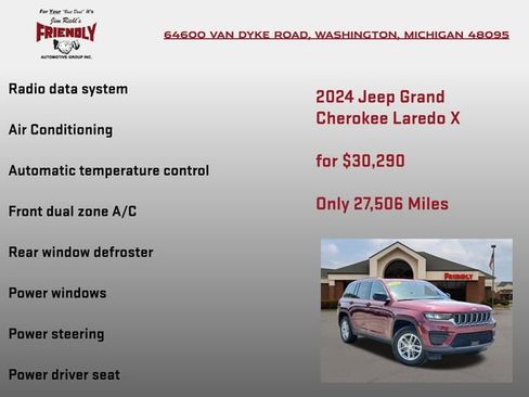 Used 2024 Jeep Grand Cherokee Laredo X w/ Luxury Tech Group I AWD/4WD image 15