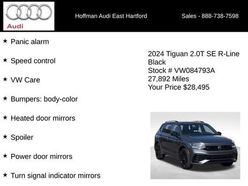 Used 2024 Volkswagen Tiguan SE R-Line AWD/4WD image 35