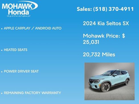 Used 2024 Kia Seltos SX w/ SX Sunroof Package AWD/4WD image 5