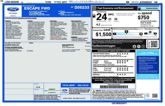 Used 2018 Ford Escape Titanium FWD image 15