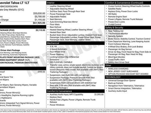 Used 2016 Chevrolet Tahoe LT w/ Luxury Package image 14