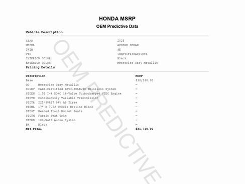 Used 2025 Honda Accord SE image 2