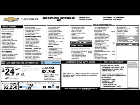 Used 2026 Chevrolet Silverado 1500 RST w/ All Star Edition Plus AWD/4WD image 3