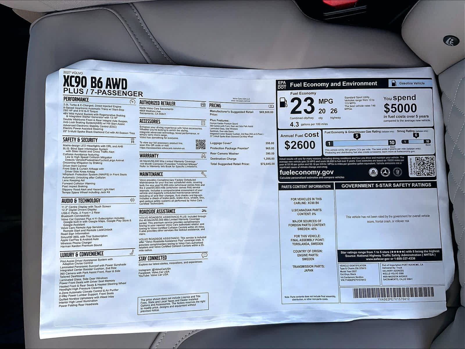 New 2027 Volvo XC90 B6 Plus AWD/4WD image 37