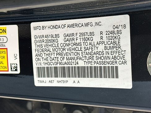 Used 2018 Honda Accord Touring image 12