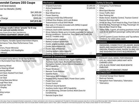 Used 2017 Chevrolet Camaro SS image 7