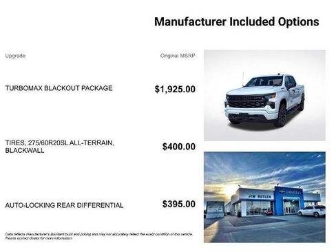 New 2026 Chevrolet Silverado 1500 Custom w/ Turbomax Blackout Package AWD/4WD image 7