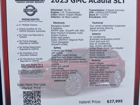 Used 2023 GMC Acadia SLT AWD/4WD image 46