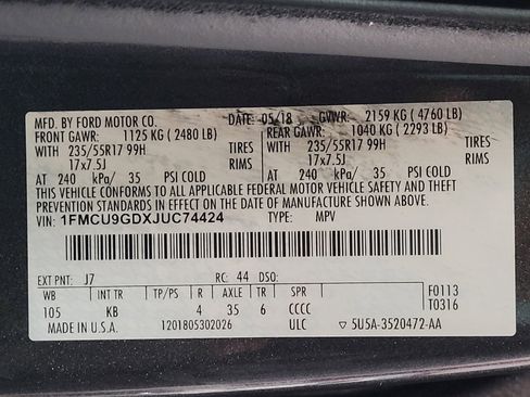 Used 2018 Ford Escape SE AWD/4WD image 33
