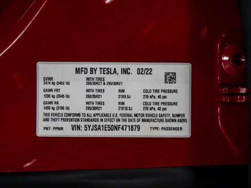 Used 2022 Tesla Model S Standard Range AWD/4WD image 21
