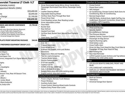 Used 2019 Chevrolet Traverse LT image 7