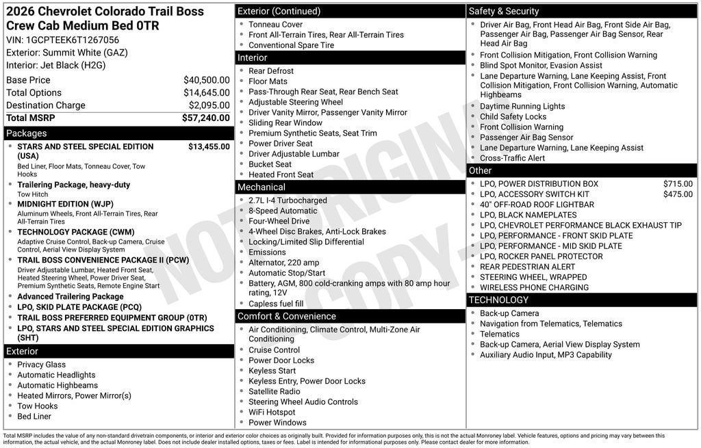 New 2026 Chevrolet Colorado Trail Boss AWD/4WD image 4