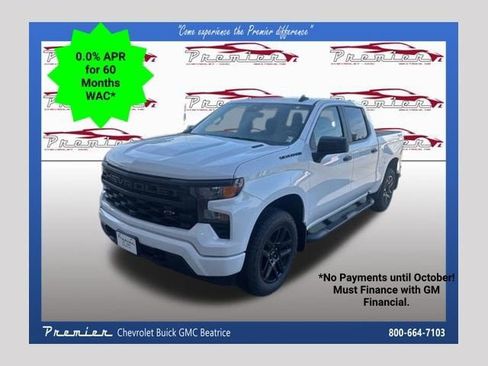 New 2026 Chevrolet Silverado 1500 Custom w/ Turbomax Blackout Package AWD/4WD image 1