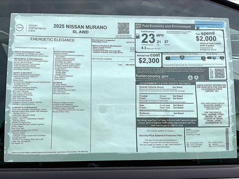 New 2025 Nissan Murano SL image 19