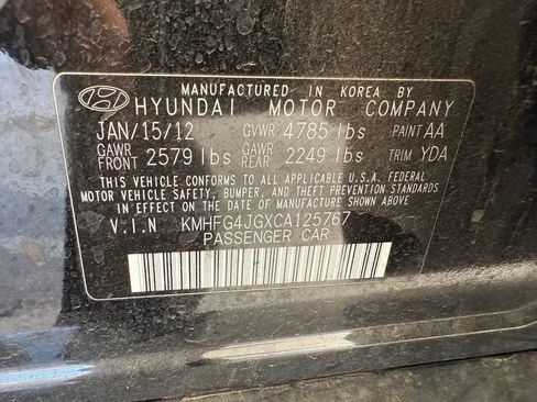 Used 2012 Hyundai Azera FWD image 25