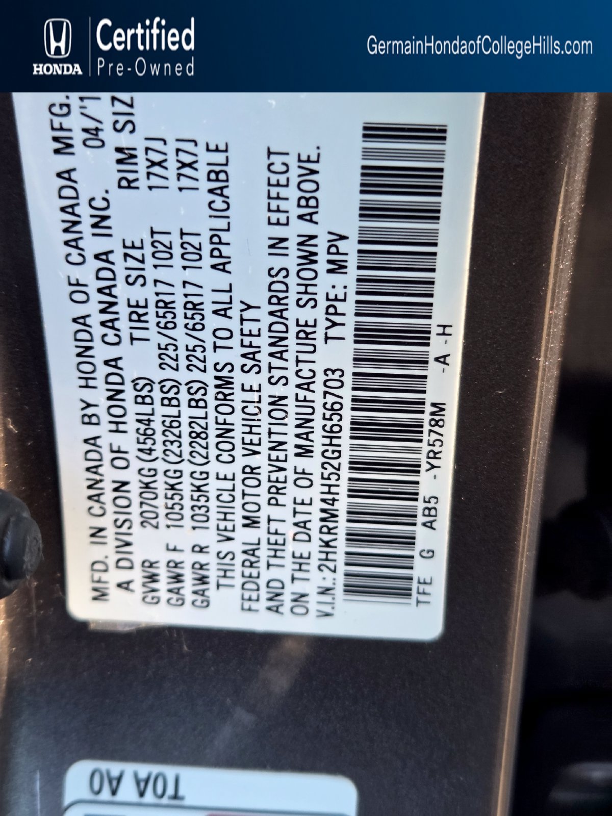 Used 2016 Honda CR-V EX image 32