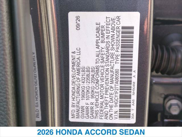 New 2026 Honda Accord LX image 26