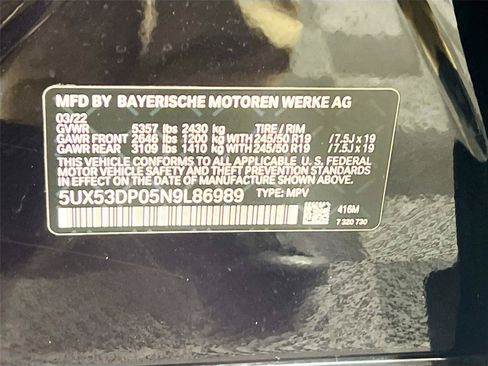 Used 2022 BMW X3 xDrive30i w/ M Sport Package 2 AWD/4WD image 32