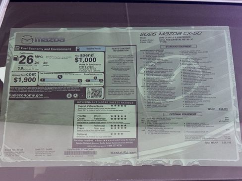 New 2026 MAZDA CX-50 AWD 2.5 S w/ Weather Package image 20