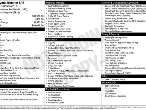 Used 2022 Toyota 4Runner SR5 AWD/4WD image 5