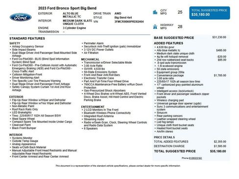 Used 2023 Ford Bronco Sport Big Bend w/ Convenience Package image 46