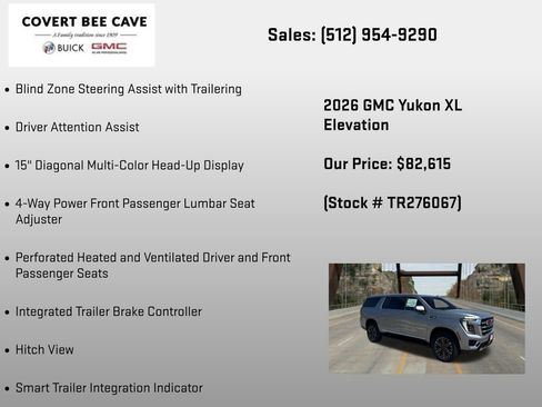 New 2026 GMC Yukon XL Elevation w/ Elevation Premium Package AWD/4WD image 30