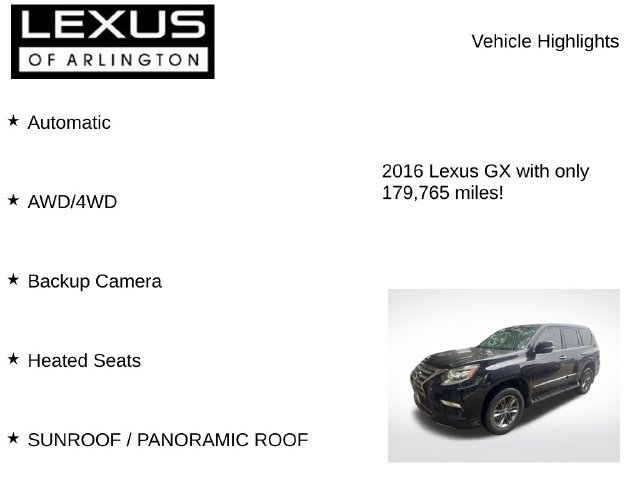 Used 2016 Lexus GX 460 w/ Premium Package AWD/4WD image 8