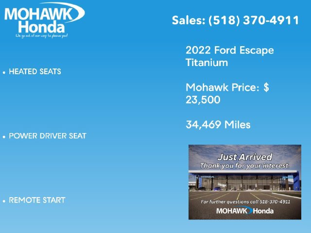 Used 2022 Ford Escape Titanium w/ Titanium Elite Package AWD/4WD image 3